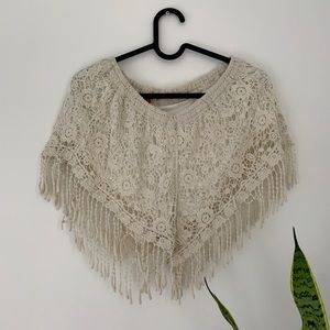100% Cotton Beachy Crochet Fringe Shorts
